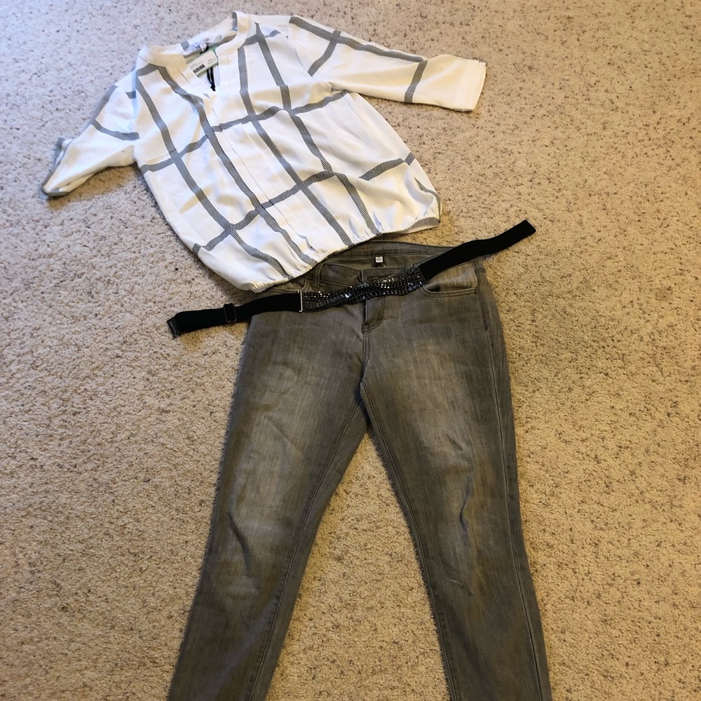 Jennifer Lopez size 6 gray jeans 👖
